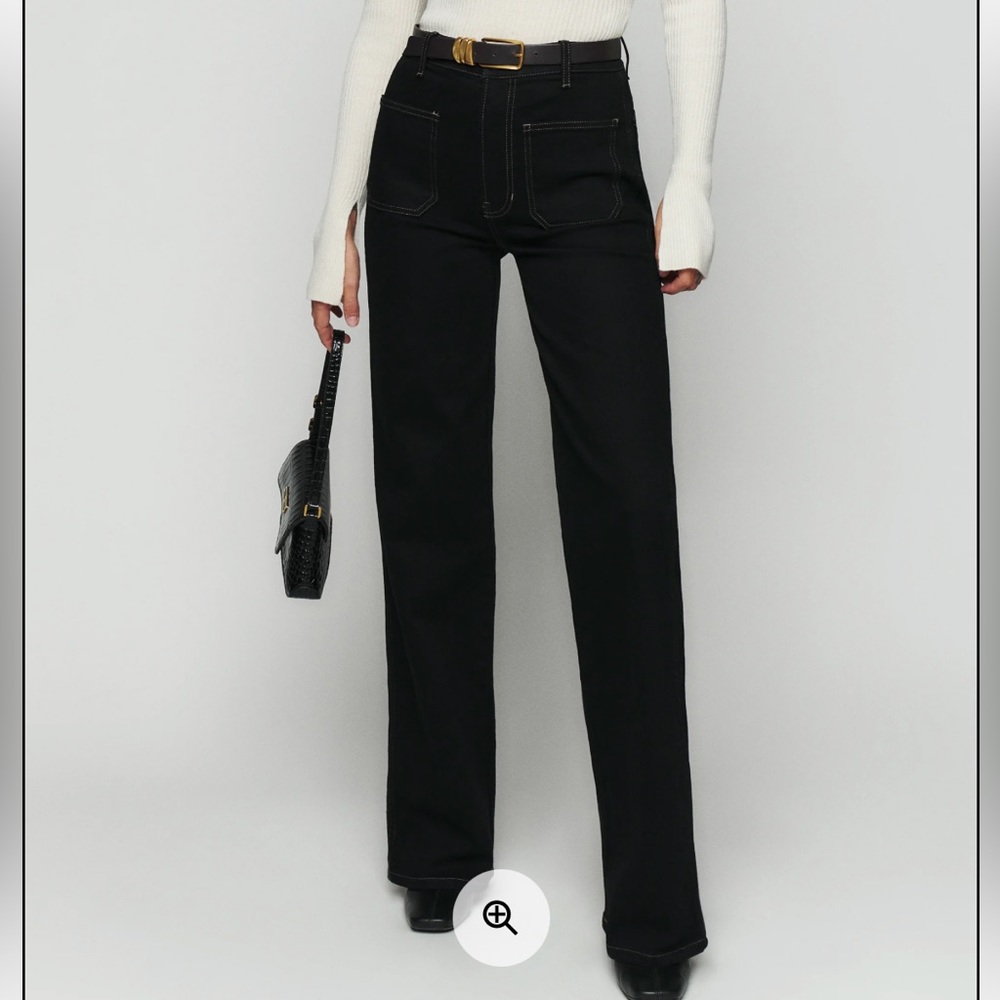 Reformation Alyssa High Rise Jeans - Black - 26